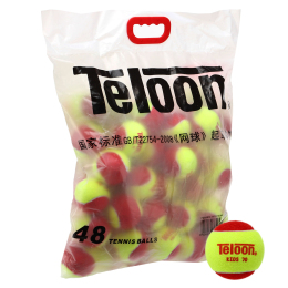 Мяч для большого тенниса TELOON KIDS 70 Stage-3 48шт красный-салатовый