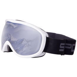 Очки горнолыжные SPOSUNE HX-043-WS оправа-белая цвет линз серебряный зеркальный