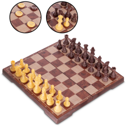 Набор настольных игр 2 в 1 SP-Sport QX2880-S шахматы, шашки, на магнитах