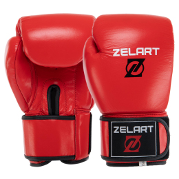 Перчатки боксерские кожаные Zelart VL-8477 10-14унций цвета в ассортименте