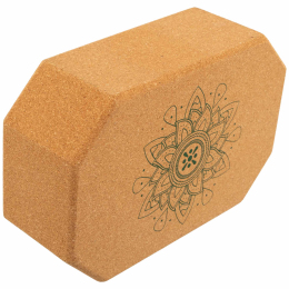 Блок для йоги пробковий BLOOM LB7122 світло-коричневий