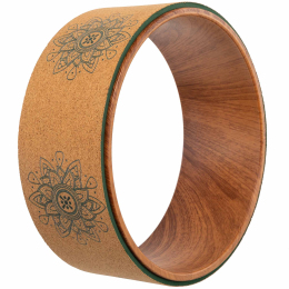 Колесо для йоги пробкове BLOOM Fit Wheel Yoga LB7124 коричневий