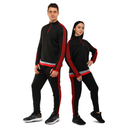 Костюм спортивный лонгслив на молнии и брюки LIDONG LD-2001 M-3XL цвета в ассортименте