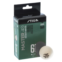 Набор мячей для настольного тенниса STIGA MASTER 1* 40+ SGA-1112230306 6шт цвета в ассортименте