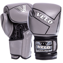 Боксерські рукавиці шкіряні VELO VL-2218 10-12унцій кольори в асортименті