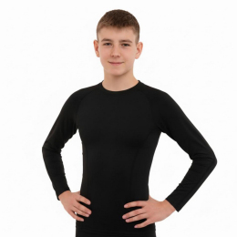 Лонгслив компрессионный детский спортивный LIDONG LD-1303T 4XS-XS черный