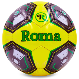 М'яч футбольний ROMA BALLONSTAR T-1067 №5 PU жовтий-чорний