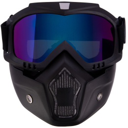 Защитная маска-трансформер SP-Sport MT-009-BKB черный зеркальные линзы