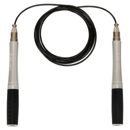 Скакалка швидкісна Кроссфіт з підшипником та сталевим тросом з алюмінієвими ручками Zelart FI-4869 3м чорний