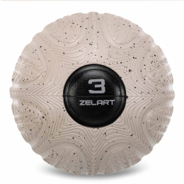 Слэмбол мяч набивной для кроссфита и фитнеса Slam Ball Zelart FI-4905-3 3кг черный