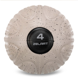 Слэмбол мяч набивной для кроссфита и фитнеса Slam Ball Zelart FI-4905-4 4кг черный