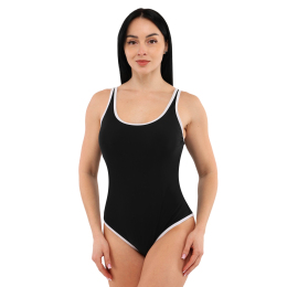 Купальник для плавания слитный женский SP-Sport PL-6914 38-46 черный-белый