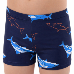 Плавки боксери для хлопчиків для плавання SP-Sport Акули PL-6931 року 6-10років темно-синій-блакитний
