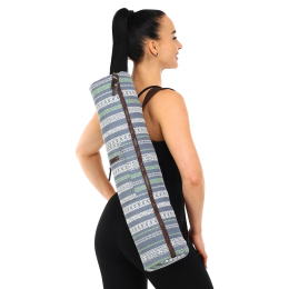 Сумка-чехол для йога коврика KINDFOLK Yoga bag SP-Sport FI-8365-3 серый-синий