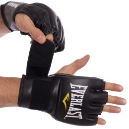 Перчатки для смешанных единоборств MMA EVERLAST 7778B PRO STYLE GRAPPLING S-XL черный-серый