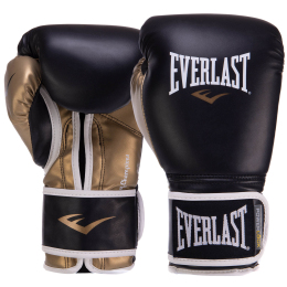 Перчатки боксерские EVERLAST POWERLOCK P00000724 16 унций черный-золотой