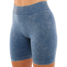 Фитнес-шорты женские бесшовные высокие с эффектом пуш-ап мраморные тай-дай Domino CO-G0004-SH S-L цвета в ассортименте