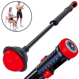 Еспандер силовий для преса і рук Abdomen Trainer PRO-SUPRA FI-5060 70см чорний-червоний