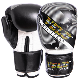 Боксерські рукавиці шкіряні VELO VL-2229 10-14унцій чорний