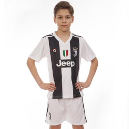 Форма футбольна дитяча з символікою футбольного клубу JUVENTUS домашня 2019 SP-Planeta CO-8020 6-14 років білий-чорний