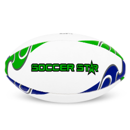 М'яч для регбі SOCCER STAR R-5342-5 №5 білий-фіолетовий-салатовий