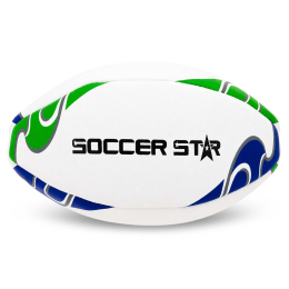 М'яч для регбі SOCCER STAR R-5357-5 №5 білий-фіолетовий-салатовий