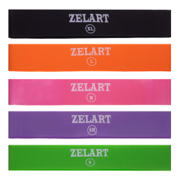 Набор резинок для упражнений ленты сопротивлений LOOP BANDS Zelart FI-6951 5шт цвета в ассортименте