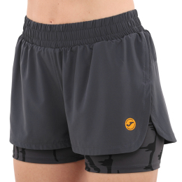 Шорти спортивні подвійні 2 в 1 жіночі Joma INDOOR GYM 902887-100 S-XL чорний