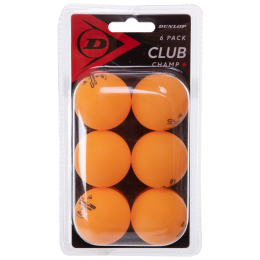 Набор мячей для настольного тенниса DUNLOP 40+ CLUB CHAMP DL679350 6шт оранжевый