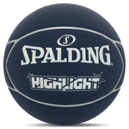 Мяч баскетбольный Composite Leather SPALDING HIGHLIGHT 76867Z №7 синий