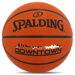 Мяч баскетбольный резиновый SPALDING 84363Z DOWNTOWN №7 оранжевый