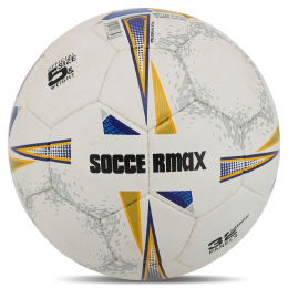 Мяч футбольный SOCCERMAX FB-9492 №5 PU белый-синий-золотой