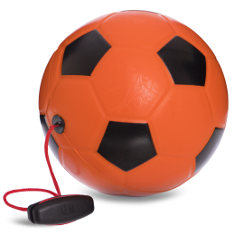 Мяч футбольный тренажер SP-Sport FB-6884 №5 PU оранжевый-черный