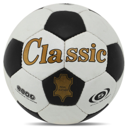 М'яч футбольний Leather CLASSIC BALLONSTAR FB-0045 №5 білий-чорний