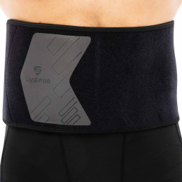 Пояс для тренажерного зала и похудения SWEAT WAIST TRIMMER LiveUp LP8718 размер 125x19,5x0,5см черный-серый