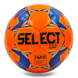 Мяч для футзала SELECT SUPER ST-8142 №4 оранжевый-синий