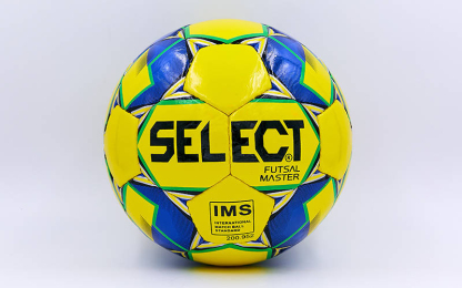 М'яч для футзалу SELECT MASTER ST-8158 №4 жовтий-синій