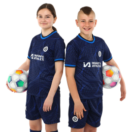 Форма футбольна дитяча із символікою футбольного клубу CHELSEA гостьова 2024 SP-Planeta CO-6332 6-14 років темно-синій