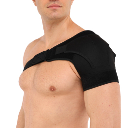 Бандаж для плеча компресійний фіксатор плечового суглоба Shoulder Support SIBOTE ST-7493-L лівий 1шт чорний