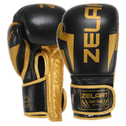 Перчатки боксерские кожаные Zelart ELITE VL-8291 10-12унций цвета в ассортименте