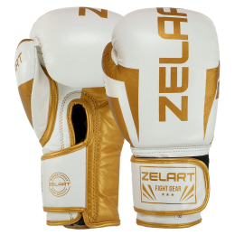 Перчатки боксерские кожаные Zelart ELITE VL-8291 10-12унций цвета в ассортименте