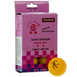 Набір м'ячів для настільного тенісу GIANT DRAGON GOLD 2* MT-6561 40+ 6 шт кольори в асортименті