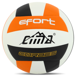 М'яч волейбольний CIMA VB-8998 EFORT CORBES №5 PU білий-чорний-помаранчевий