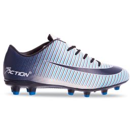 Бутси футбольні Pro Action VL17562-TPU-WNB розмір 35-40 білий-темно-синій-синій