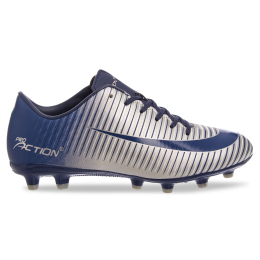 Бутсы футбольные Pro Action VL17562-TPU-NGR размер 30-37 темно-синий-серый