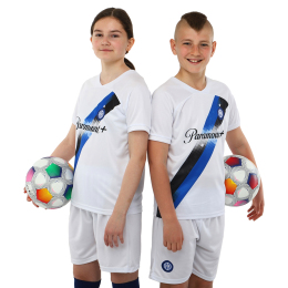 Форма футбольна дитяча із символікою футбольного клубу INTER MILAN гостьова 2024 SP-Planeta CO-6353 6-14 років білий