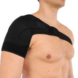 Бандаж для плеча компрессионный фиксатор плечевого сустава Shoulder Support SIBOTE ST-7493-R правый 1шт черный