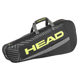 Тенісна сумка для ракеток великий теніс на 3 ракетки HEAD Base 261423 76x32х9см чорний-жовтий