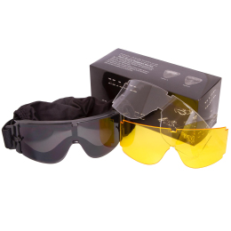 Очки защитные маска со сменными линзами и чехлом SILVER KNIGHT TY-X800 цвета в ассортименте