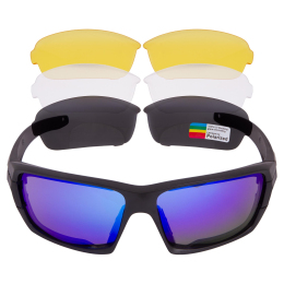 Cпортивные cолнцезащитные очки ROLLBAR в футляре TY-6938 polirazed черный